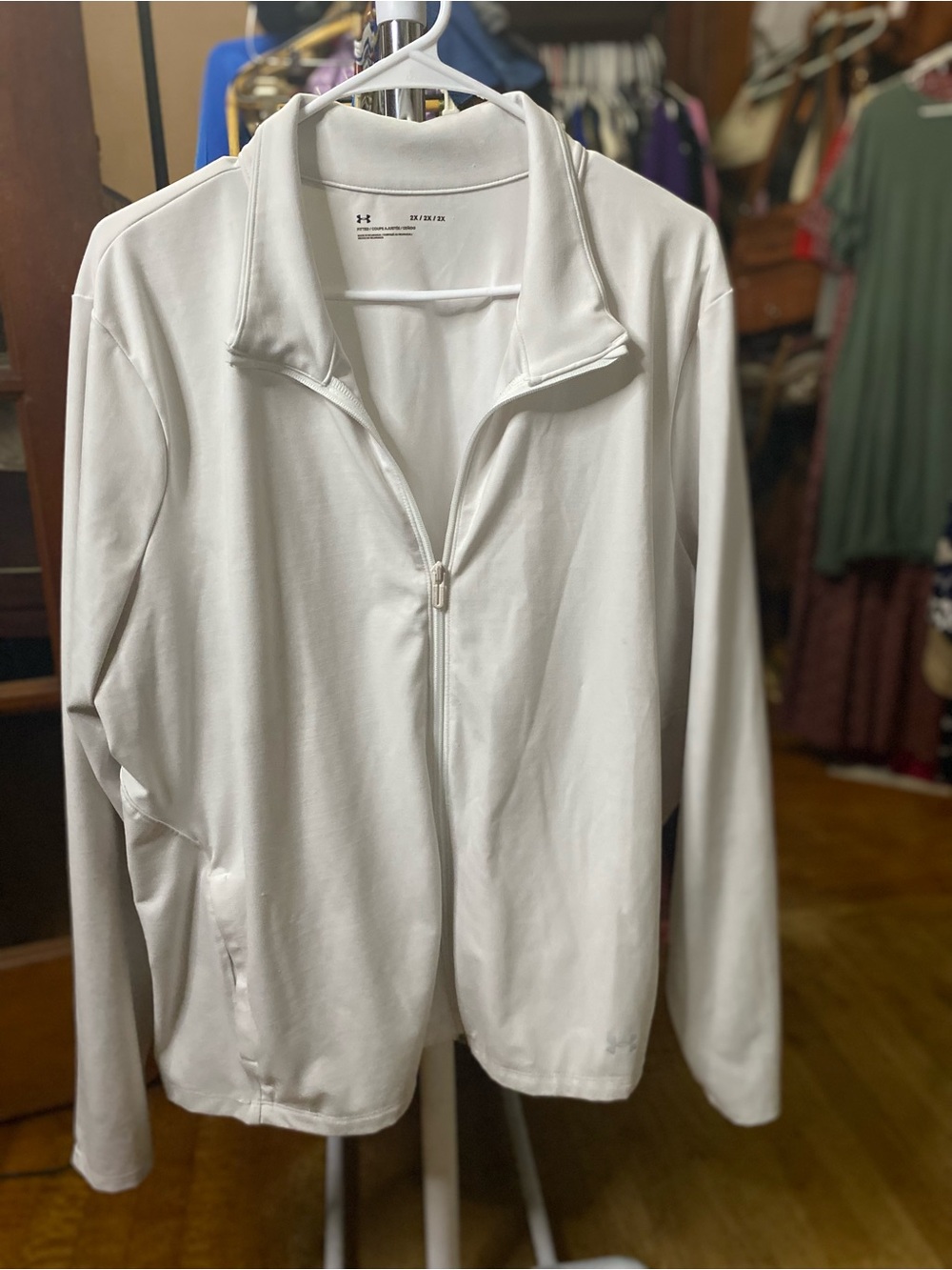 Under Armour White Performance Zip Up Jacket
